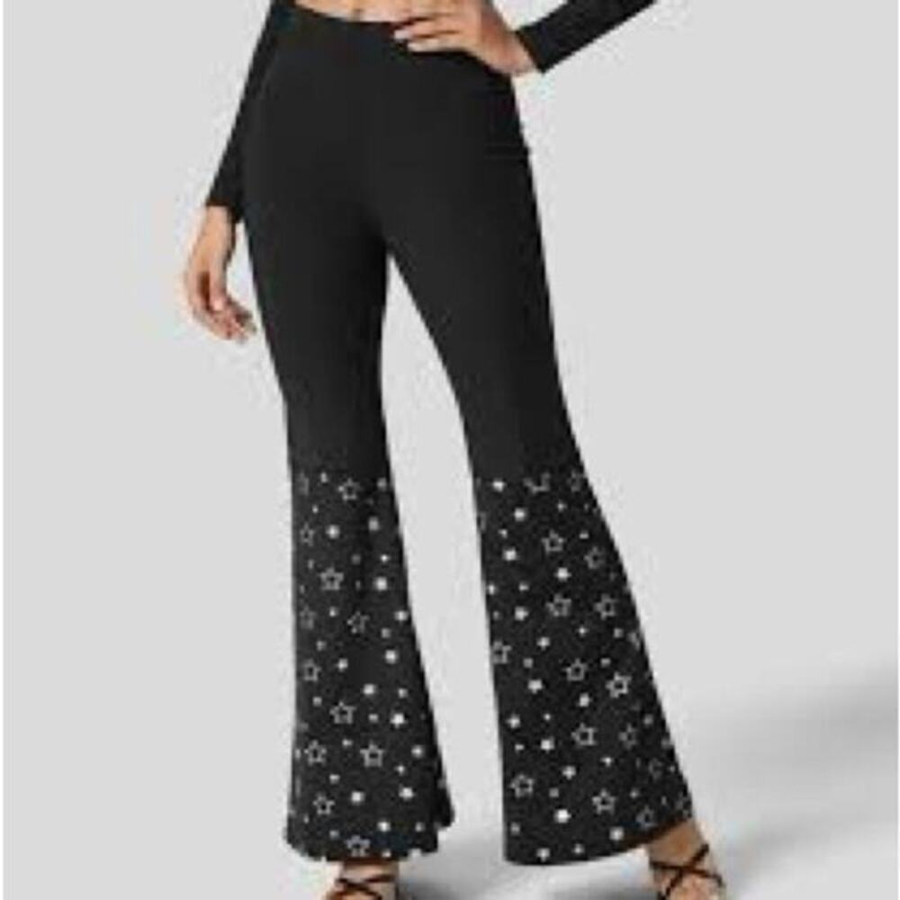 Halara High Waisted Star Pattern Super‎ Flare Par… - image 2